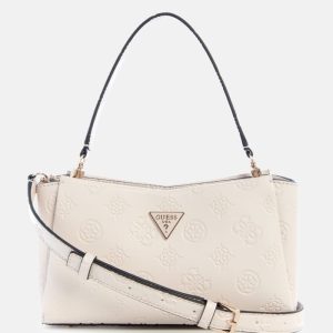 Tisha Debossed Peony Crossbody - Off-white