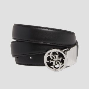 Kristi Reversible Quattro G Skinny Belt - Black