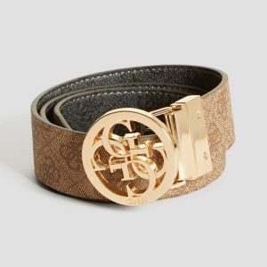 Lana Faux-Leather Signature Belt - Brown