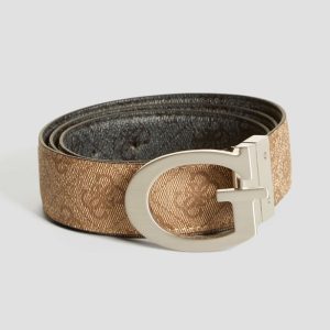 Trey Faux-Leather Signature Belt - Brown