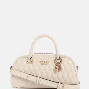 Valla Small Faux-Leather Satchel - White