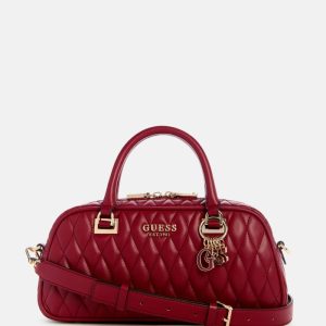 Valla Small Faux-Leather Satchel - Red