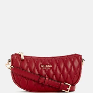 Valla Mini Top-Zip Shoulder Bag - Red