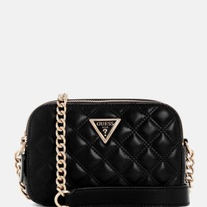 Giully Quilted Camera Crossbody - Black