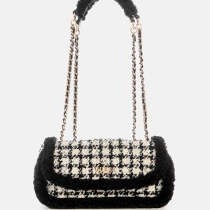 Cristi Tweed Convertible Crossbody - Black