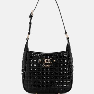 Nadira Quilted Hobo Bag - Black