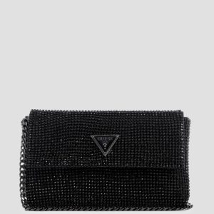 Zalina Rhinestone Clutch - Black