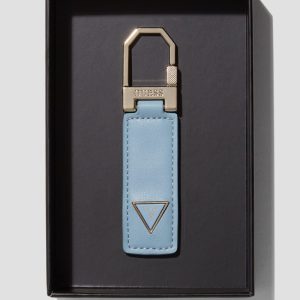 Faux-Leather Key Ring - Pink