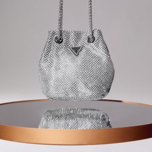 Zalina Mesh Pouch - Silver