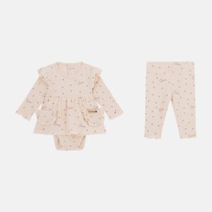 Eco Bodysuit Dress and Pants Set (0-12M) - MultipleColors