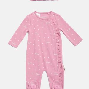 Eco Coverall and Headband Set (0-12M) - Pink