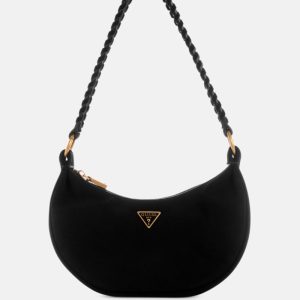 Amita Suede Hobo Bag - Black