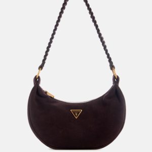 Amita Suede Hobo Bag - Brown