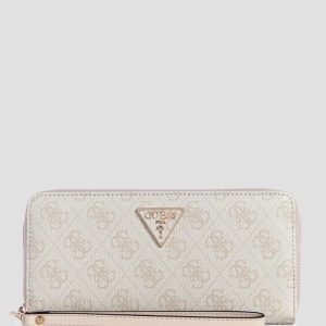 Laurel Large Zip-Around Wallet - White