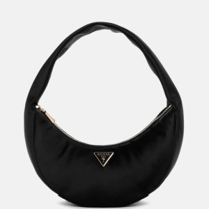Sunetra Satin Mini Shoulder Bag - Black