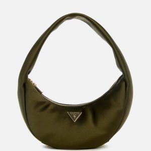 Sunetra Satin Mini Shoulder Bag - Green