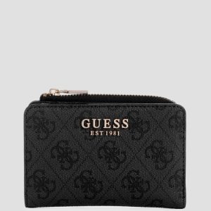 Laurel Zip-Around Card Case Wallet - Black