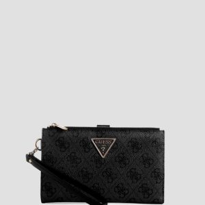 Laurel Quattro G Double-Zip Organizer Wallet - Black