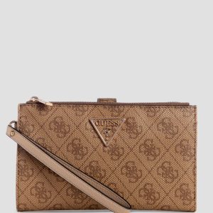 Laurel Quattro G Double-Zip Organizer Wallet - Brown