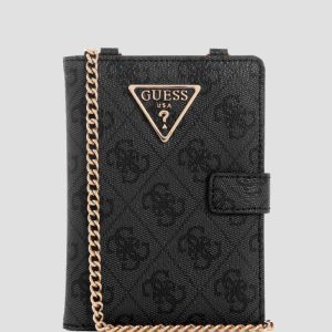 Laurel Chain Passport Case - Black