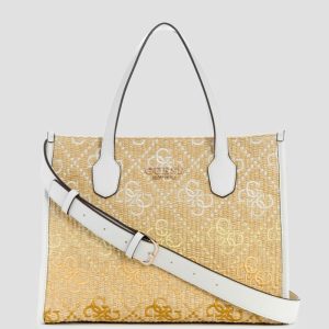 Silvana Raffia Tote - Brown