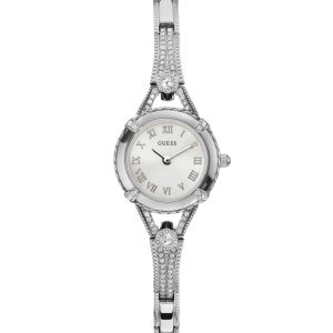 Silver-Tone Petite Crystal Watch - Silver