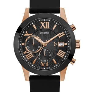 Black and Rose Gold-Tone Multifunction Watch - Black