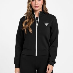 Eco Ann Full-Zip Scuba Sweatshirt - Black