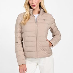 Diann Heavy Hooded Puffer Jacket - Beige