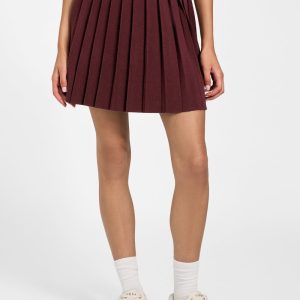 Sabina Pleated Sweater Skirt - Purple