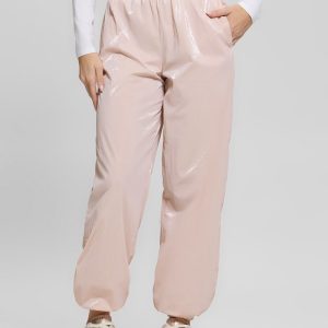 Chris Nylon Jogger Pants - Pink