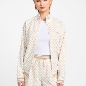 Eco Aggie Full-Zip Sweatshirt - Beige