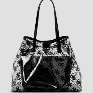 Tuana Clear Quattro G Large Tote - Black
