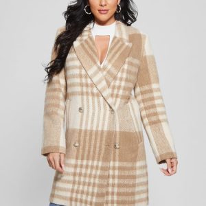 Ramona Plaid Coat - Brown