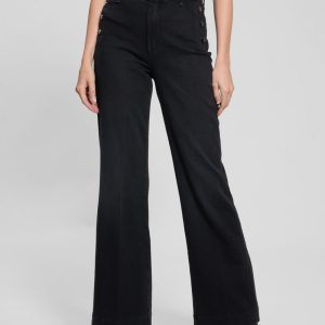 Eco Faye Sailor Flared Jeans - Black