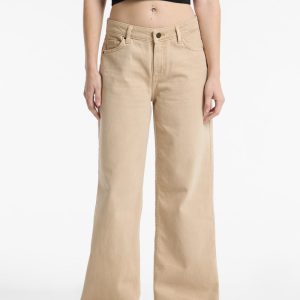 G11 Wide-Leg Jeans - Beige
