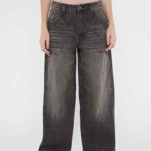 GUESS Originals Double Pocket Wide-Leg Jeans - Black