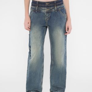 GUESS Originals Double Waistband Carpenter Jeans - Blue