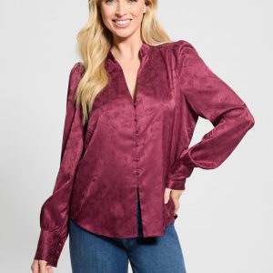 Eco Rita Jacquard Shirt - Red