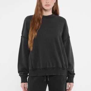 GUESS Originals Distressed Pullover - Black