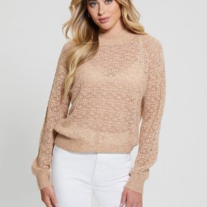 Kensley Open-Knit Sweater - Beige