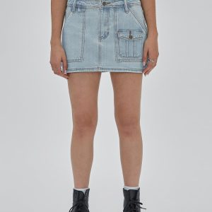 GUESS Originals Cargo Denim Skirt - Blue