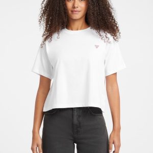 Boxy Mini Triangle Tee - White
