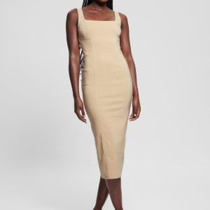 Eco Sara Pencil Dress - Beige