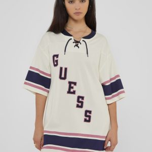 GUESS Originals Hockey Jersey Dress - Off-white