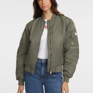 Nylon Bomber Jacket - Green