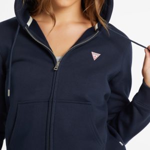 Mini Patch Zip-Up Sweatshirt - Blue