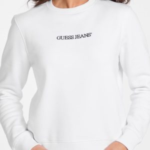 Embroidered Logo Sweatshirt - White
