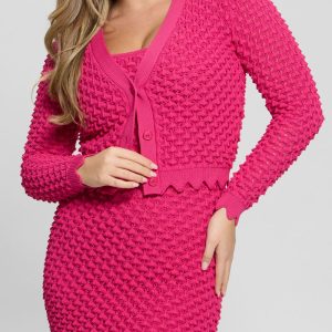 Puruka Textured Cardigan - Pink