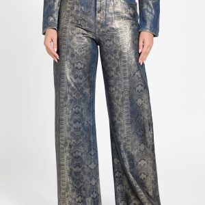 Bellflower Snakeskin Jeans - Blue